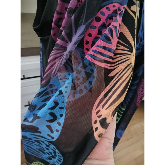 Women's Large Sheer Butterfly Long Dress Boho Lady Beachy Flowy Lightweight Fun - Picture 13 of 16